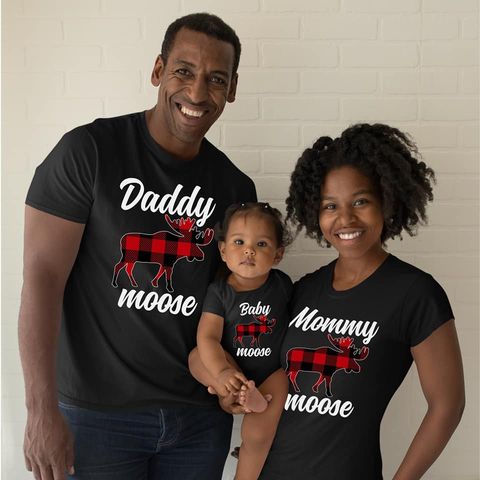 Baby Moose Family Tee Set