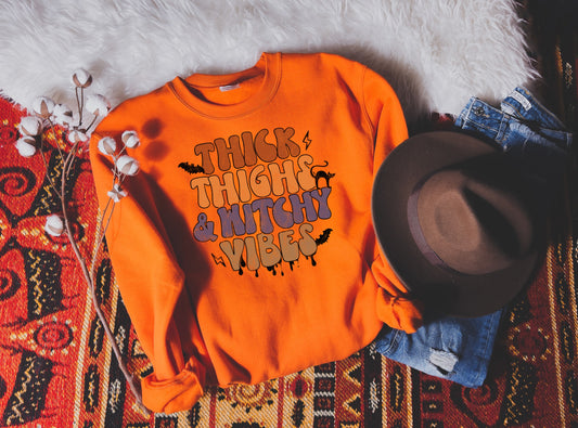 Thick Thighs and Witchy Vibes Sweatshirt