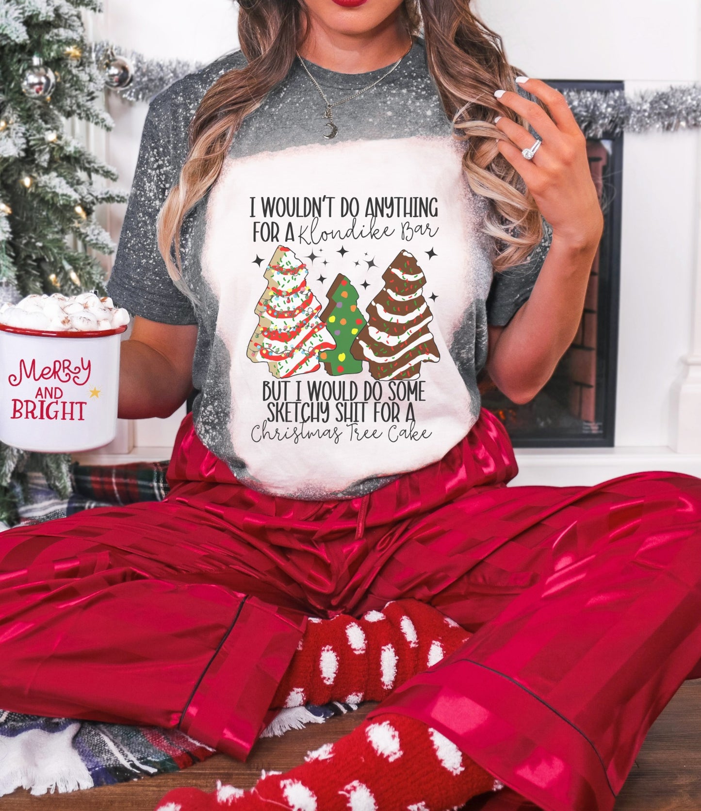 I Wouldnt Do Anything Christmas Short Sleeve- Bleached