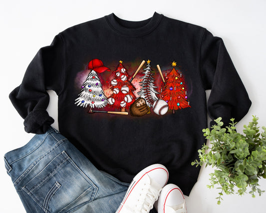 Baseball Christmas Trees Crewneck
