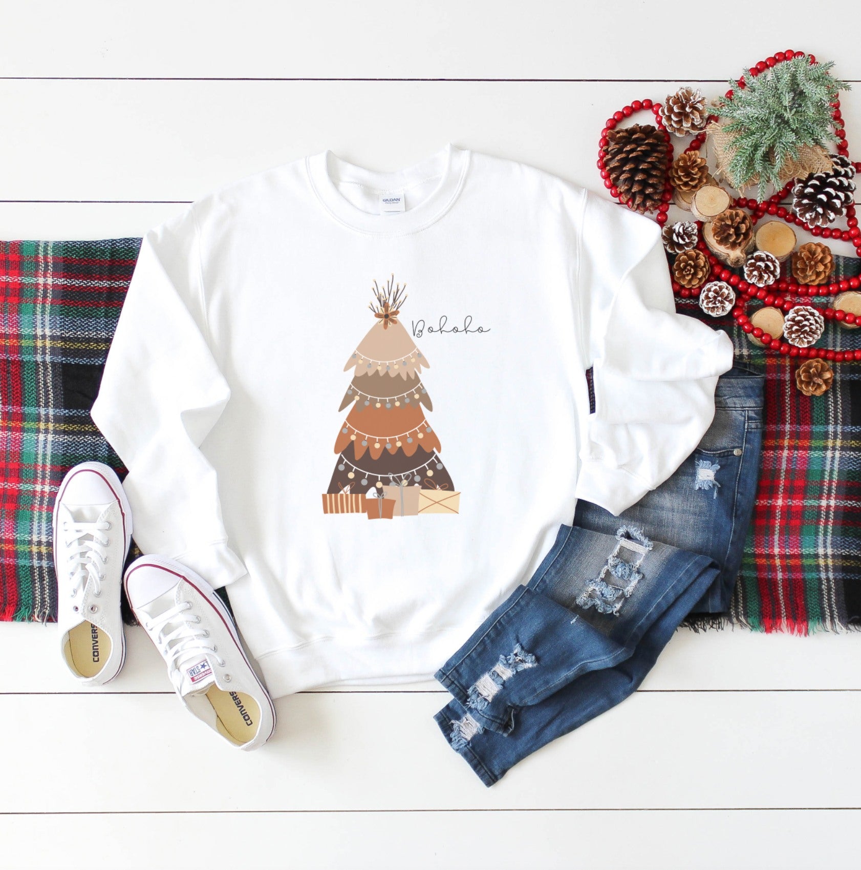 Bohoho Tree  Crewneck And Long Sleeve