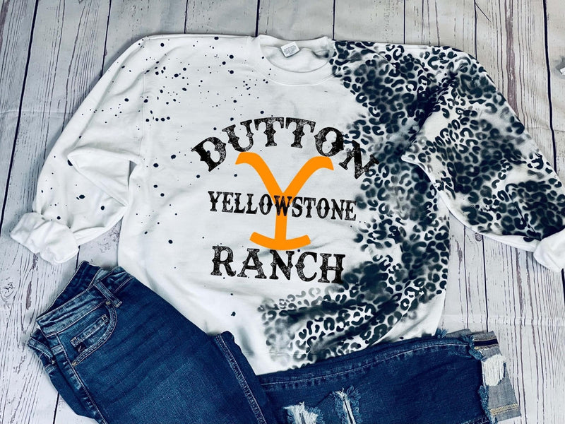 yellowstone dutton ranch spray paint fleece
