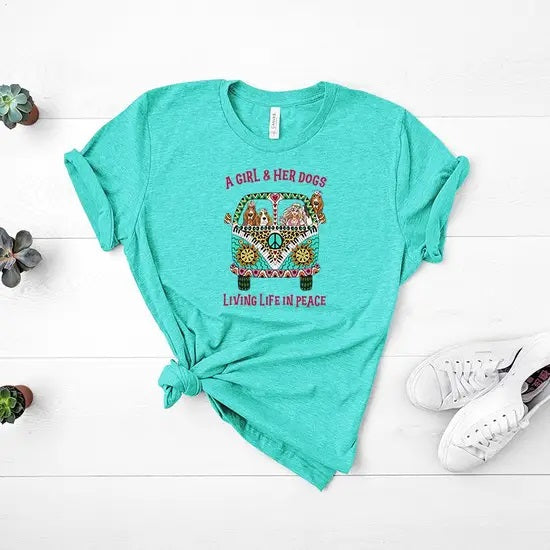 A Girl And Her Dogs Living Life In Peace