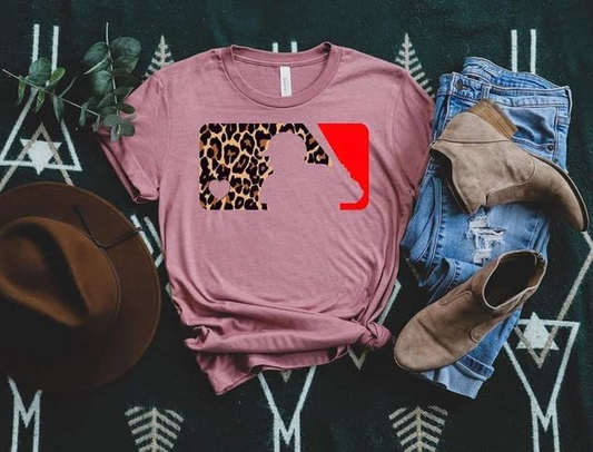 Baseball Leopard Red