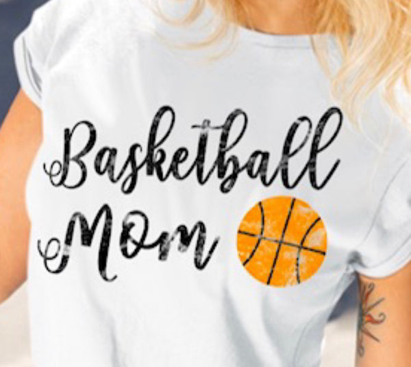 Basketball Mom Ball Distressed