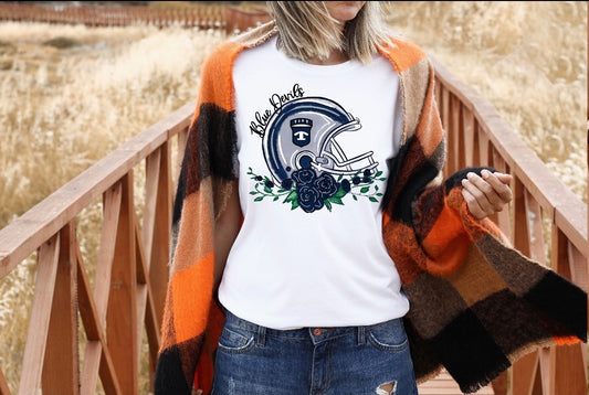 blue devils navy white helmet