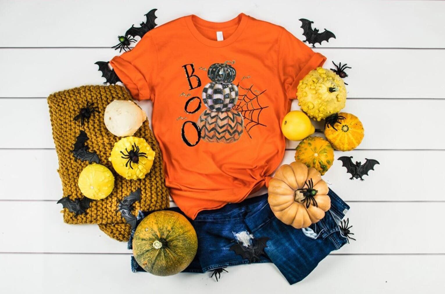 boo pumpkin stack