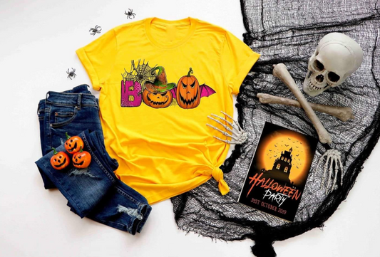 boo pumpkins spiderweb