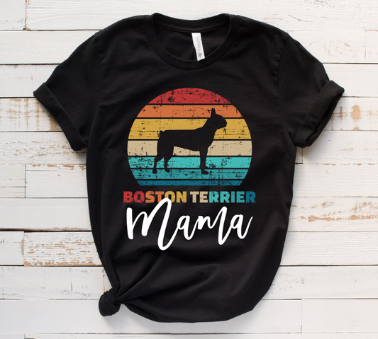 boston terrier retro mama