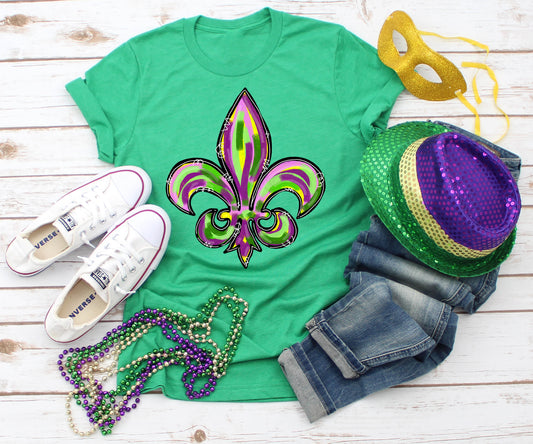 brush stroke fleur de lis