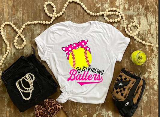 busy raising ballers softball hot pink