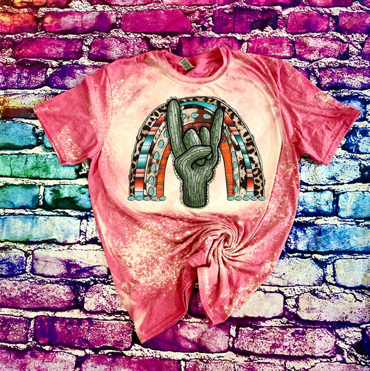 cactus hand western turquoise rainbow