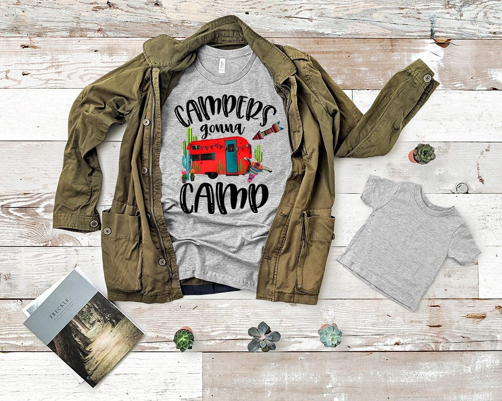 Campers Gonna Camp Trailer Short Sleeve