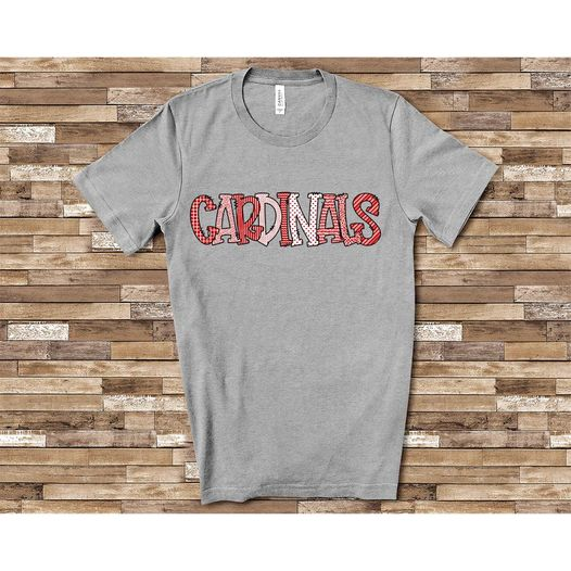 cardinals red white doodle