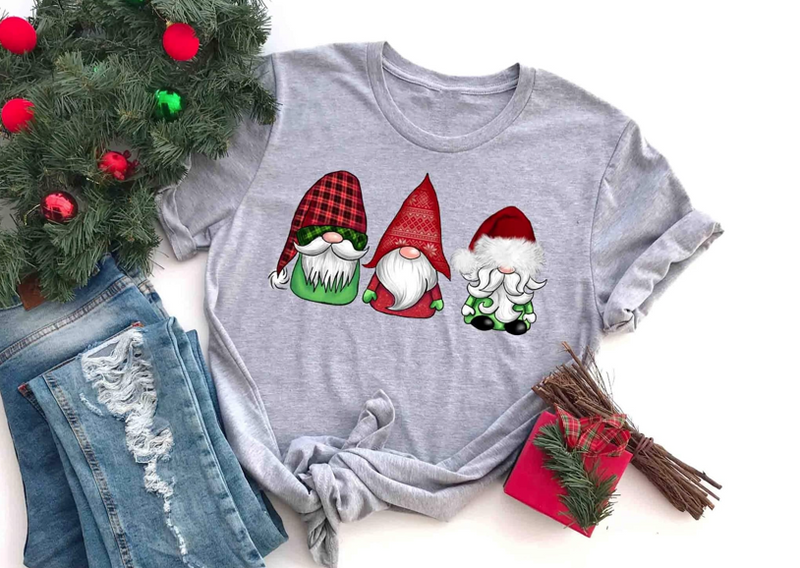 christmas gnome trio