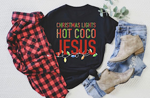 christmas lights hot coco jesus