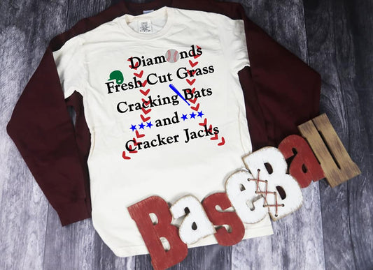 diamonds fresh cut grass cracking bats cracker jacks