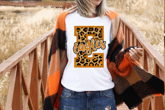 e eagles orange leopard