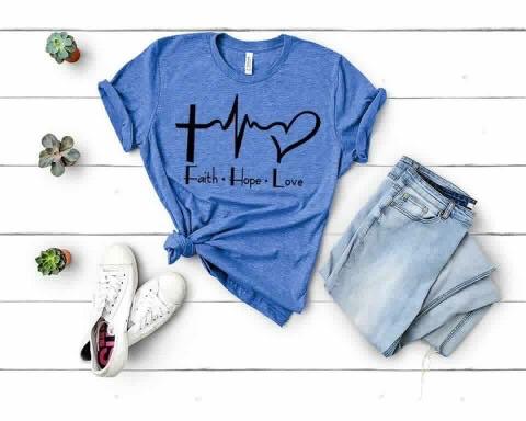 faith hope love religious t shirt