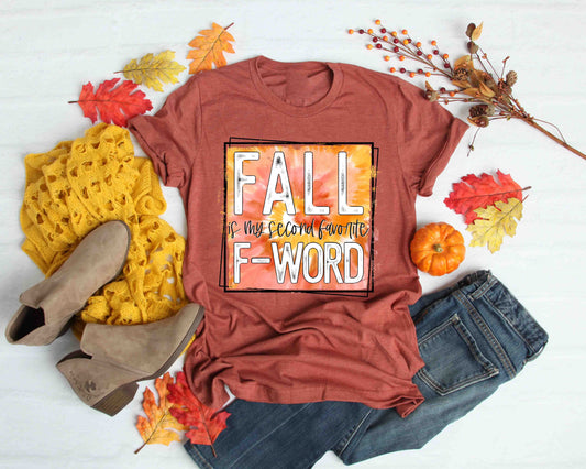 fall f word tie dye