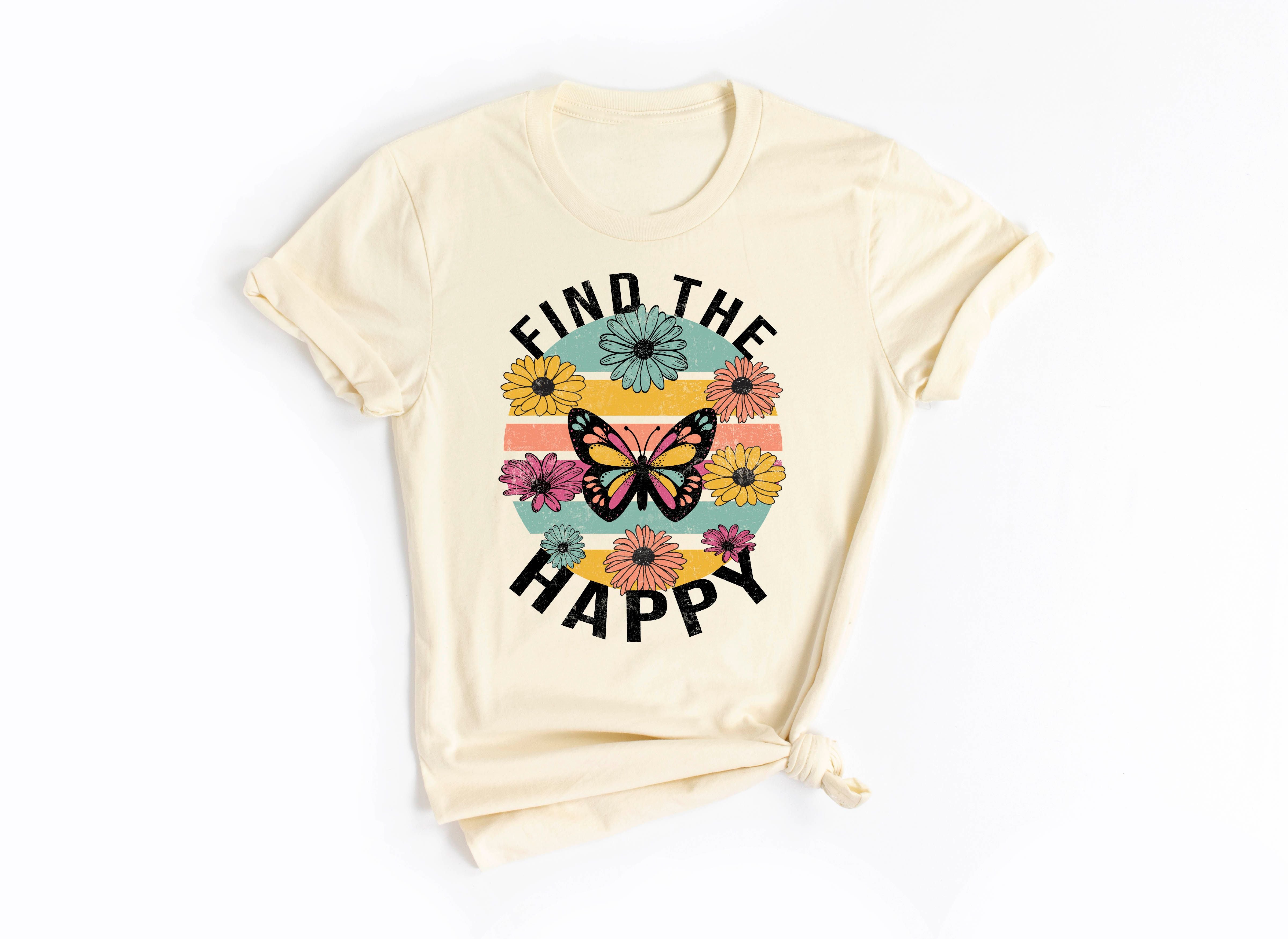 find the happy retro butterfly