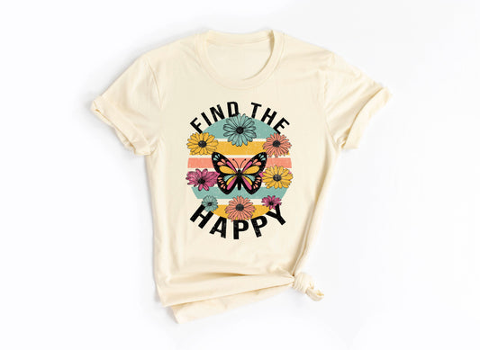 find the happy retro butterfly