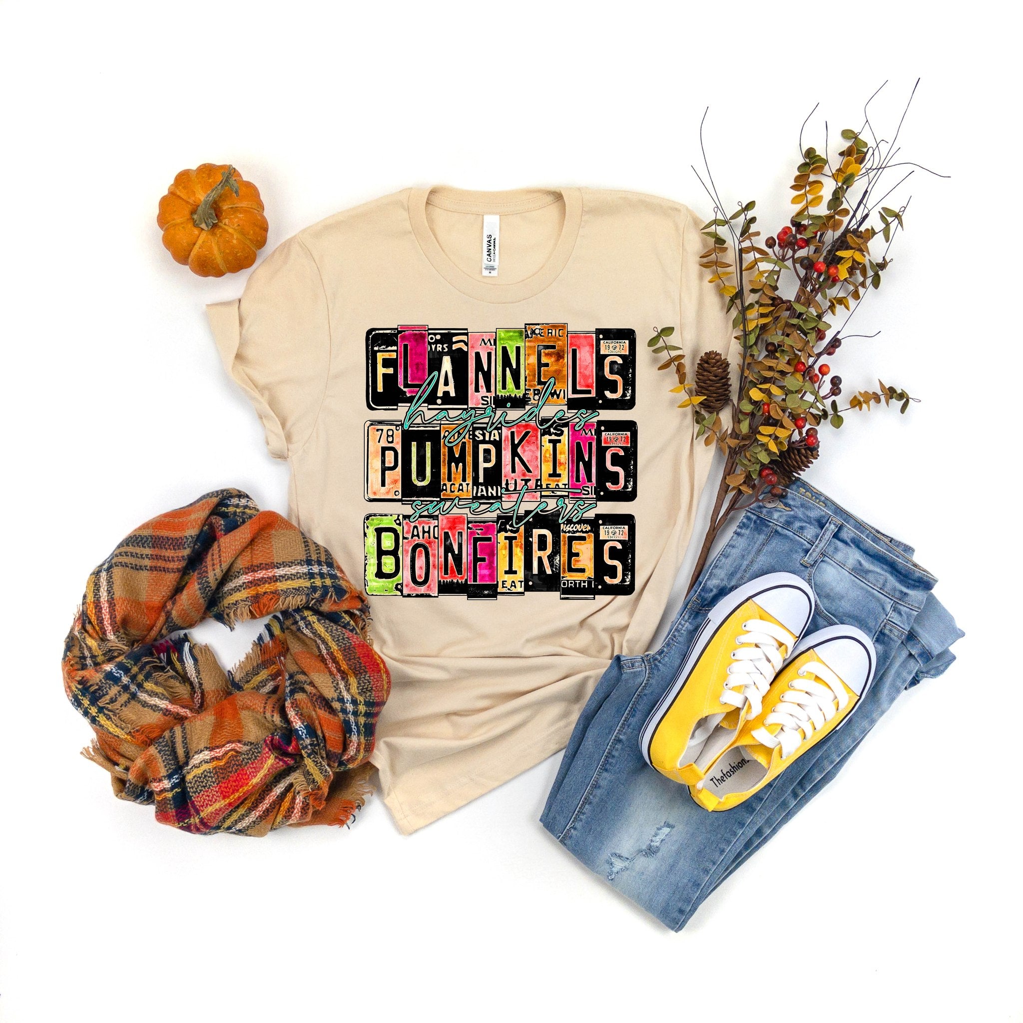 flannels hayrides license plate
