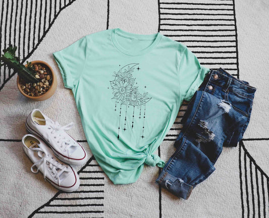 floral moon dreamcatcher