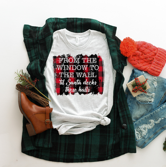 from the window to the wall