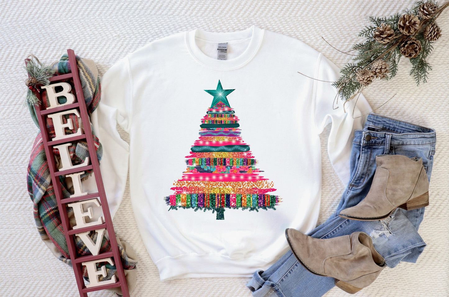 funky serape christmas tree