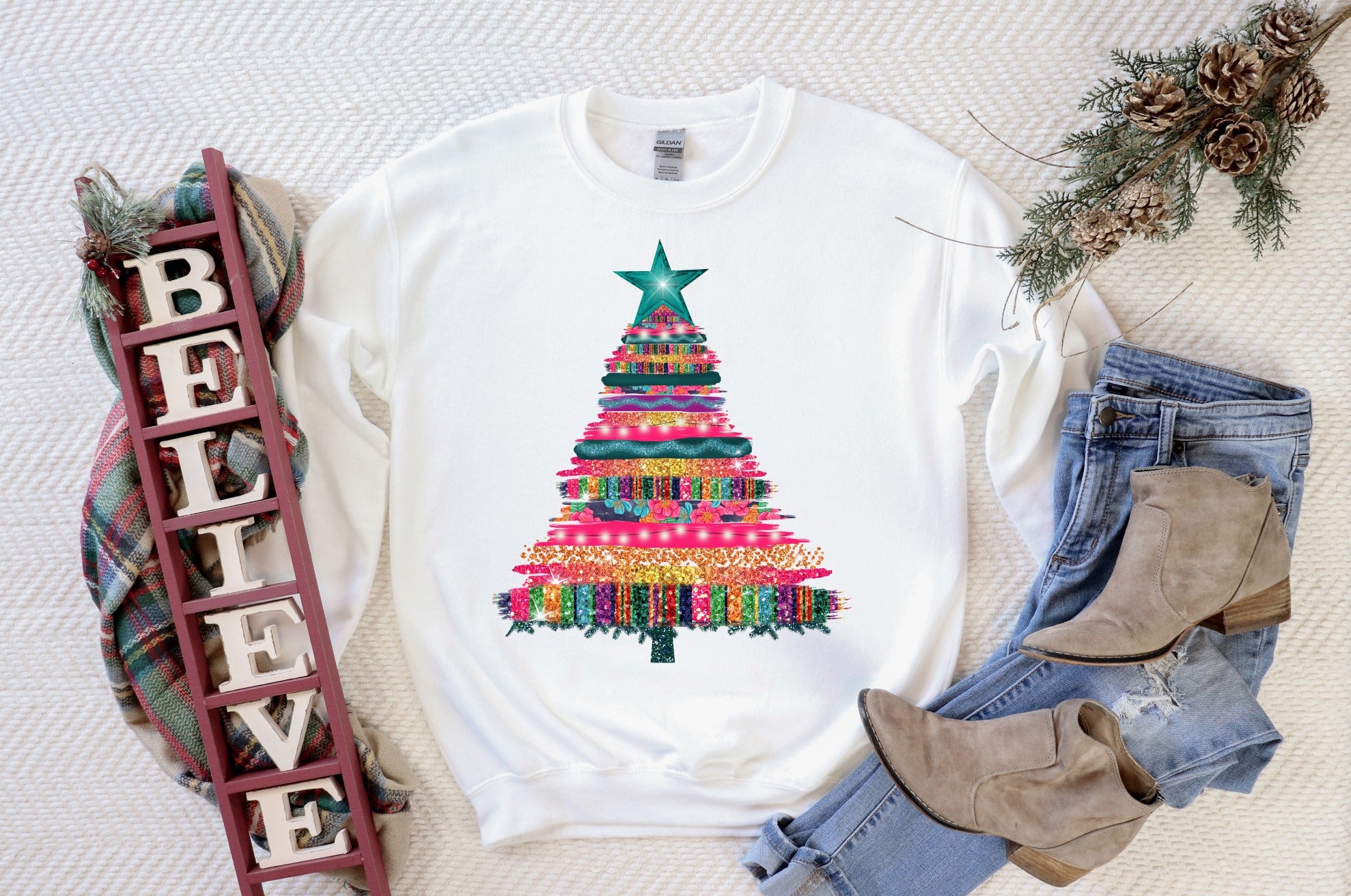 funky serape christmas tree