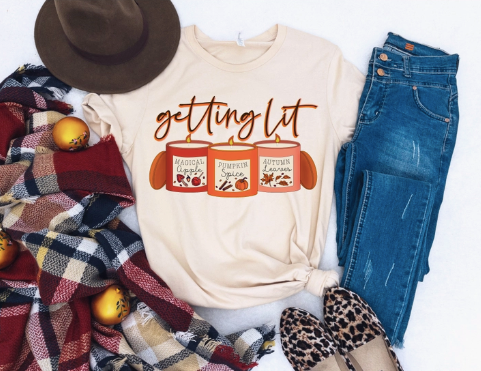 getting lit fall candles