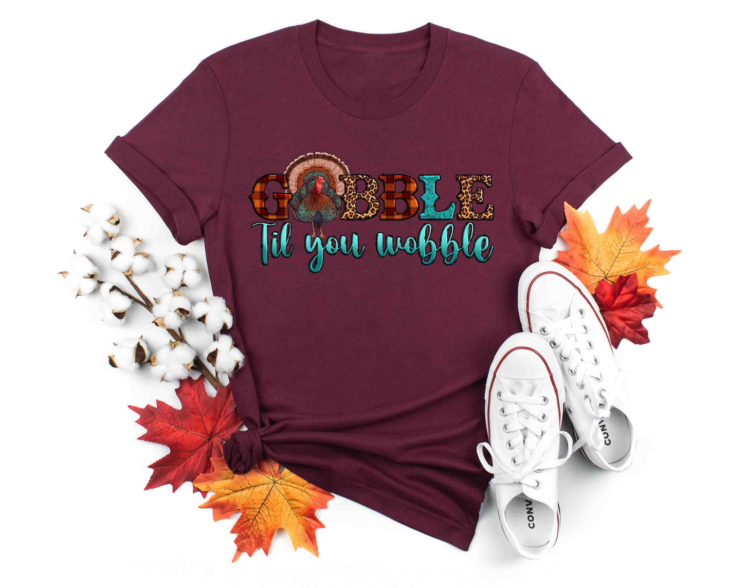 gobble til you wobble leopard plaid