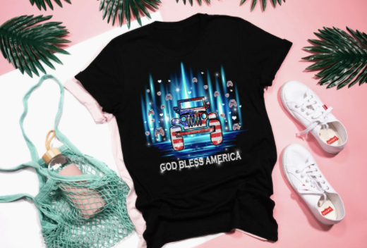 god bless america jeep