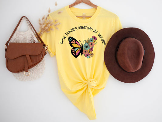 grow through floral butterfly