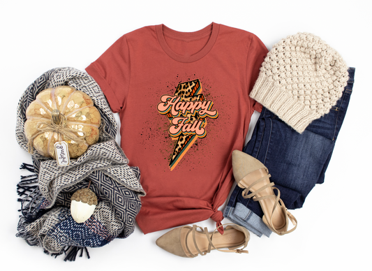 happy fall leopard lightening bolt