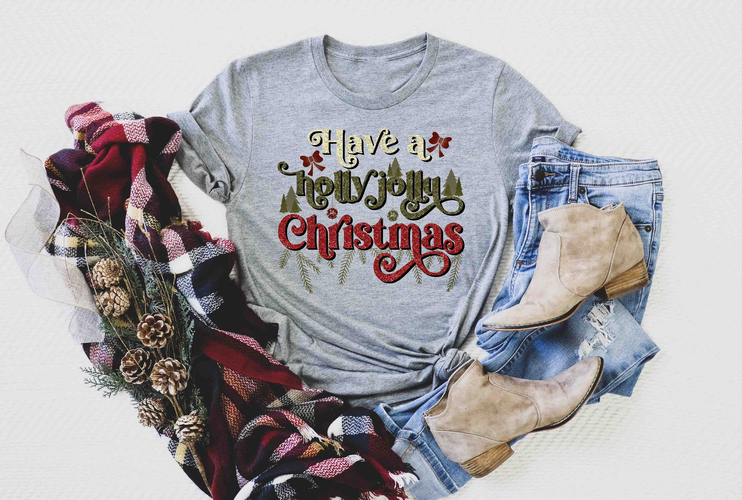 have a holly jolly christmas glitter