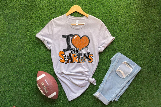 heart spartans orange