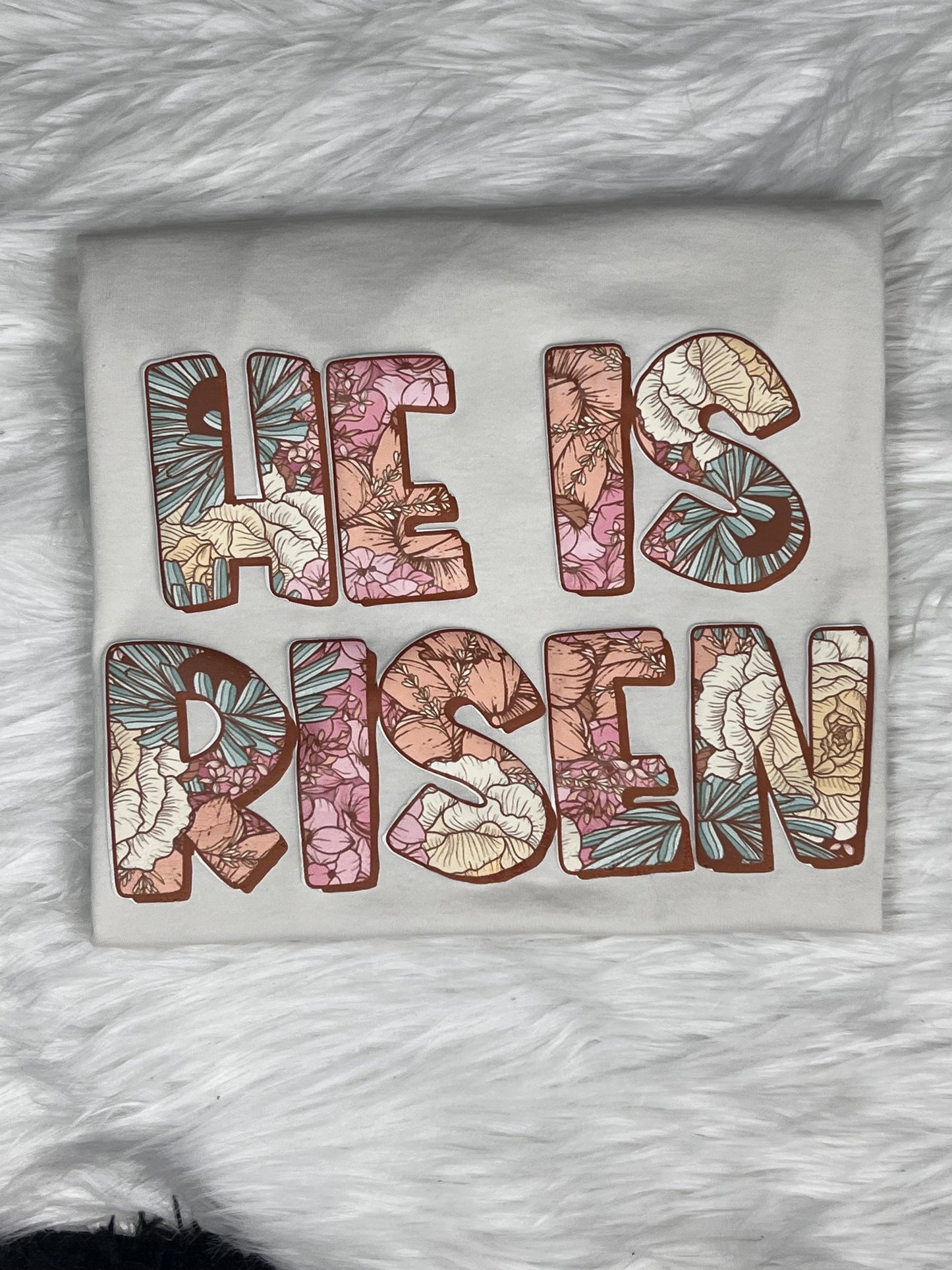 He is Risen Printed Puff