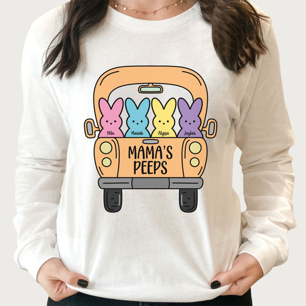 Easter Bunny Truck Custom Name Choose Your Own Color Tee