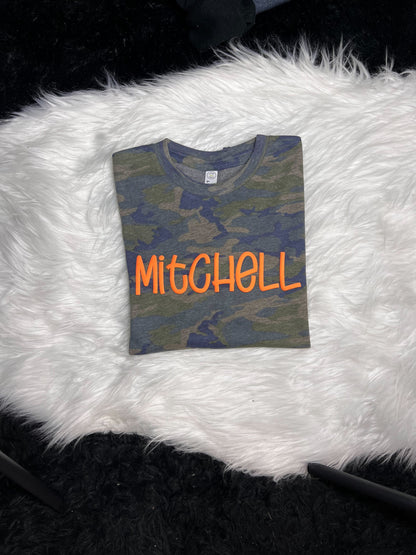 Custom Name Leopard Kid Tee