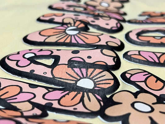 Mom Floral Printed Puff