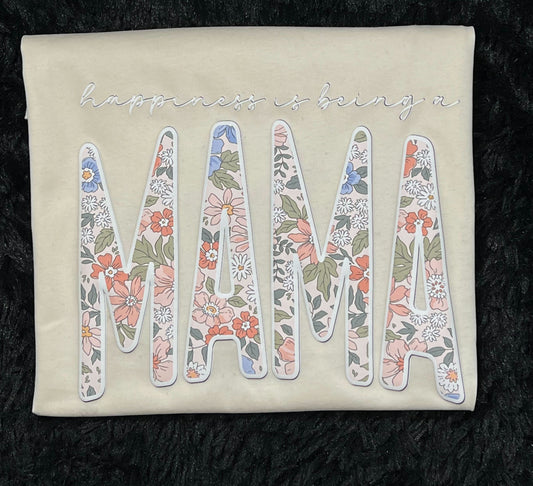 Custom Floral Name Printed Puff