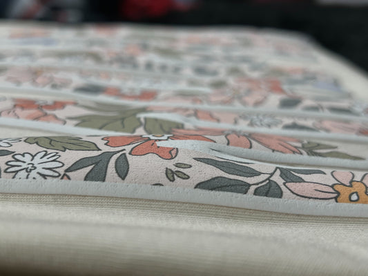 Custom Floral Name Printed Puff