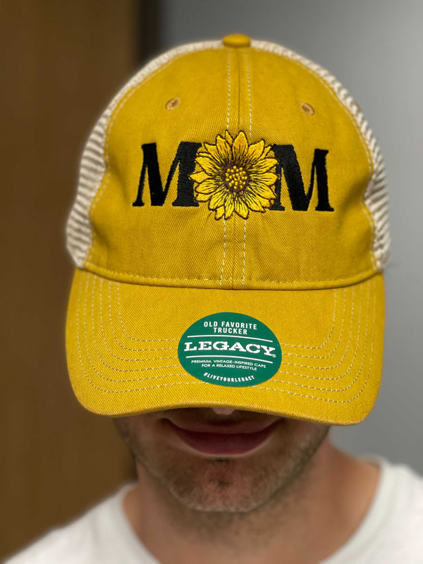 sunflower mom trucker hat