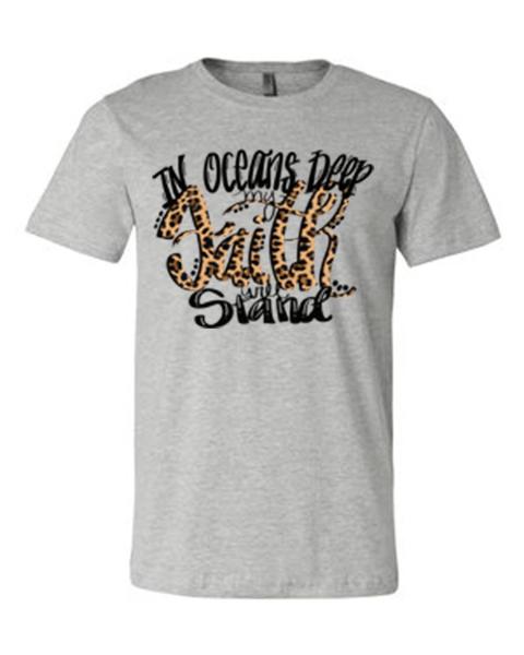 in oceans deep my faith will stand religious inspirational t shirt