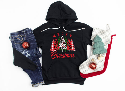 merry christmas red leopard trees