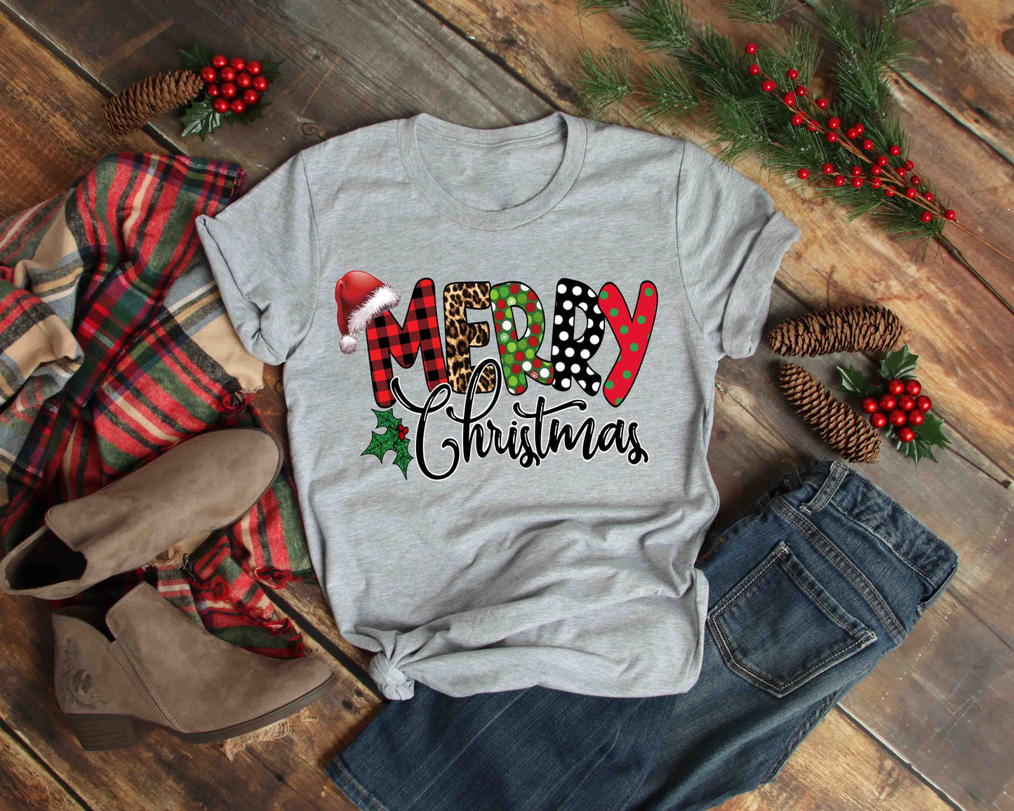 merry christmas santa hat doodle