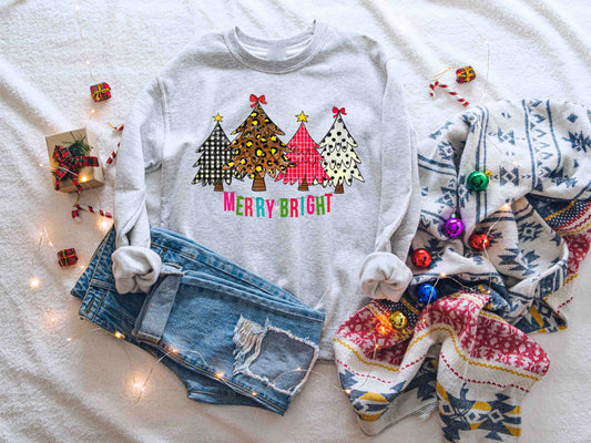 merry and bright christmas trees