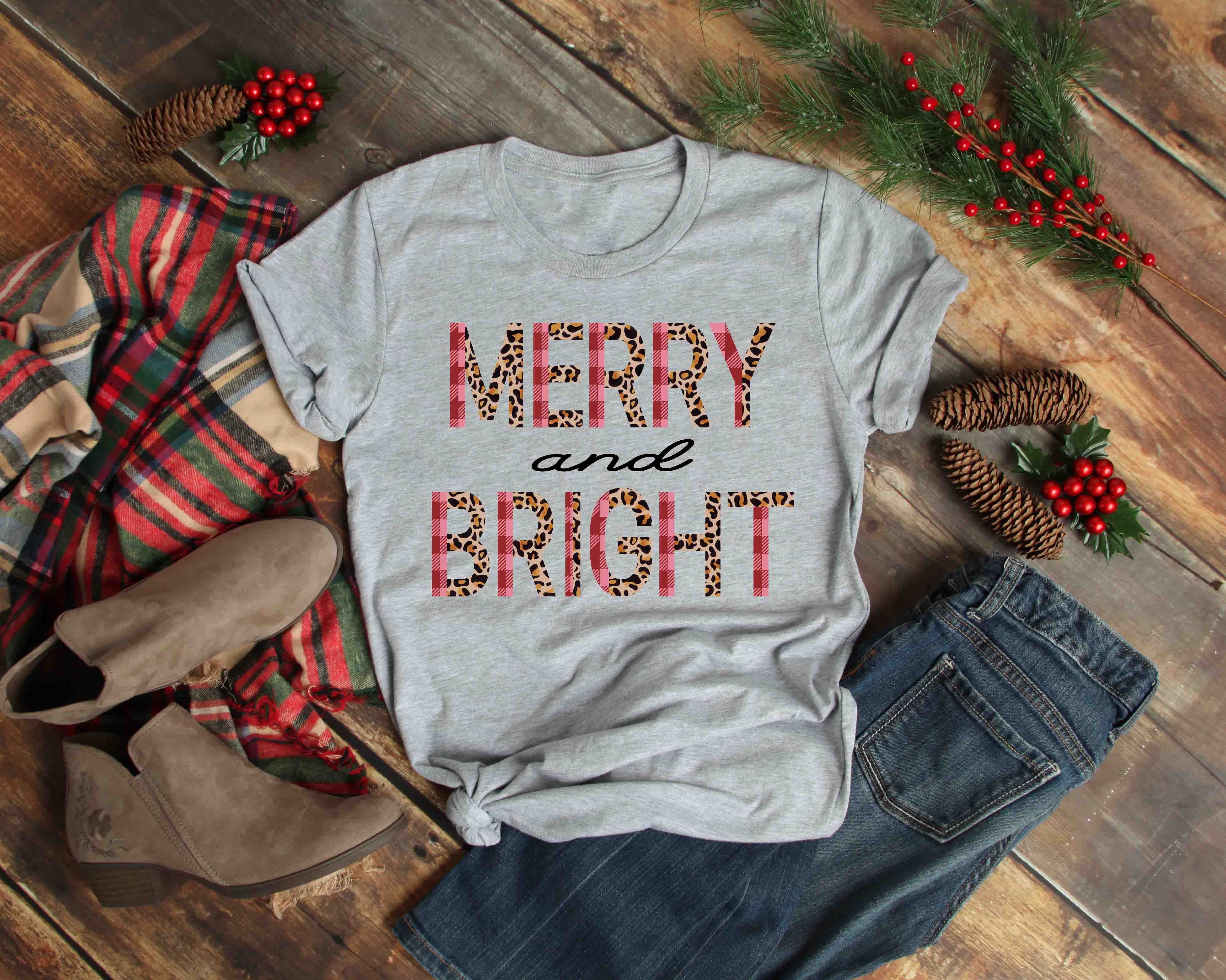 merry and bright leopard plaid